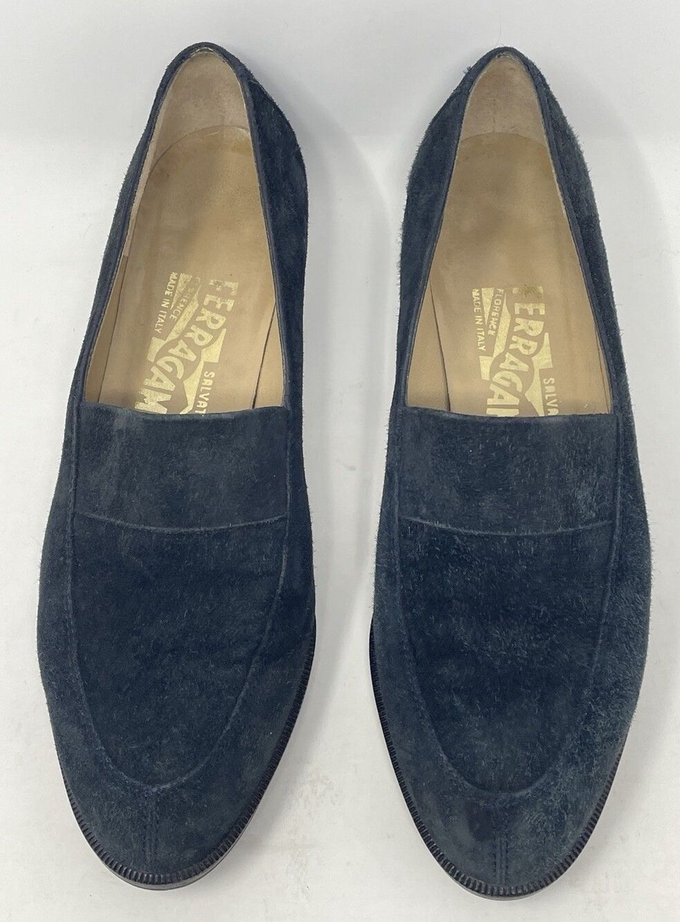 Vintage Salvatore Ferragamo Women’s Black Suede Gancini Loafers Size 6.5